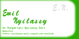 emil nyilassy business card